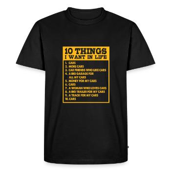 Motorist - Men's Premium Organic T-Shirt - black - Front - Nico (187cm)