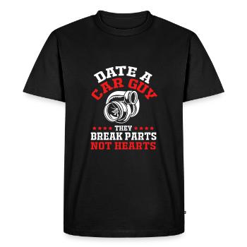 Motorist - Men's Premium Organic T-Shirt - black - Front - Nico (187cm)