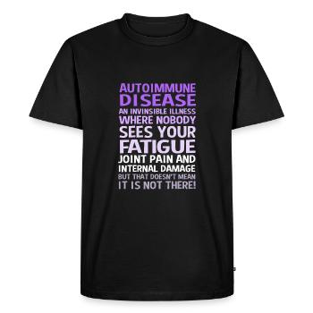 Maladie auto-immune - T-shirt Premium bio Homme - noir - Devant - Nico (187cm)