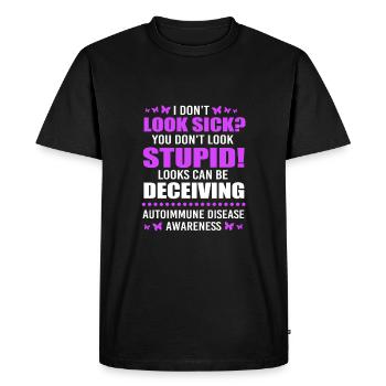 Autoimmune disease - Men's Premium Organic T-Shirt - black - Front - Nico (187cm)