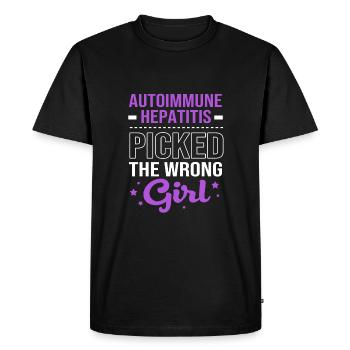 Maladie auto-immune - T-shirt Premium bio Homme - noir - Devant - Nico (187cm)