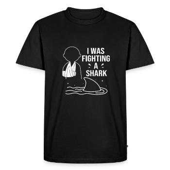 Broken Arm Bone Fracture - Men's Premium Organic T-Shirt - black - Front - Nico (187cm)