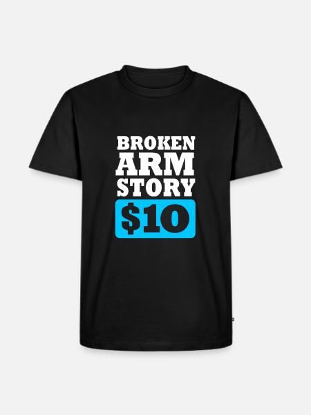 Broken Arm Bone Fracture - Men's Premium Organic T-Shirt - black