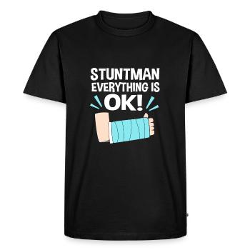 Broken Arm Bone Fracture - Men's Premium Organic T-Shirt - black - Front - Nico (187cm)