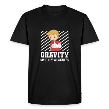 Broken Arm Bone Fracture - Men's Premium Organic T-Shirt - black - Front - Nico (187cm)