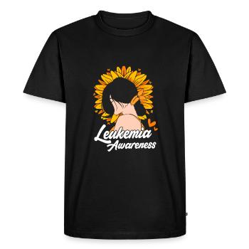 Leukemia Awareness - Men's Premium Organic T-Shirt - black - Front - Nico (187cm)