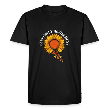 Leukemia Awareness - Men's Premium Organic T-Shirt - black - Front - Nico (187cm)