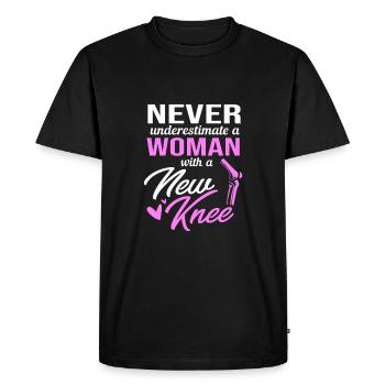 Chirurgie du genou - T-shirt Premium bio Homme - noir - Devant - Nico (187cm)