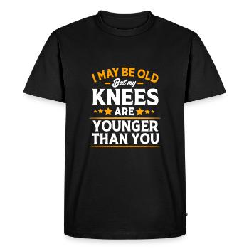 Chirurgie du genou - T-shirt Premium bio Homme - noir - Devant - Nico (187cm)