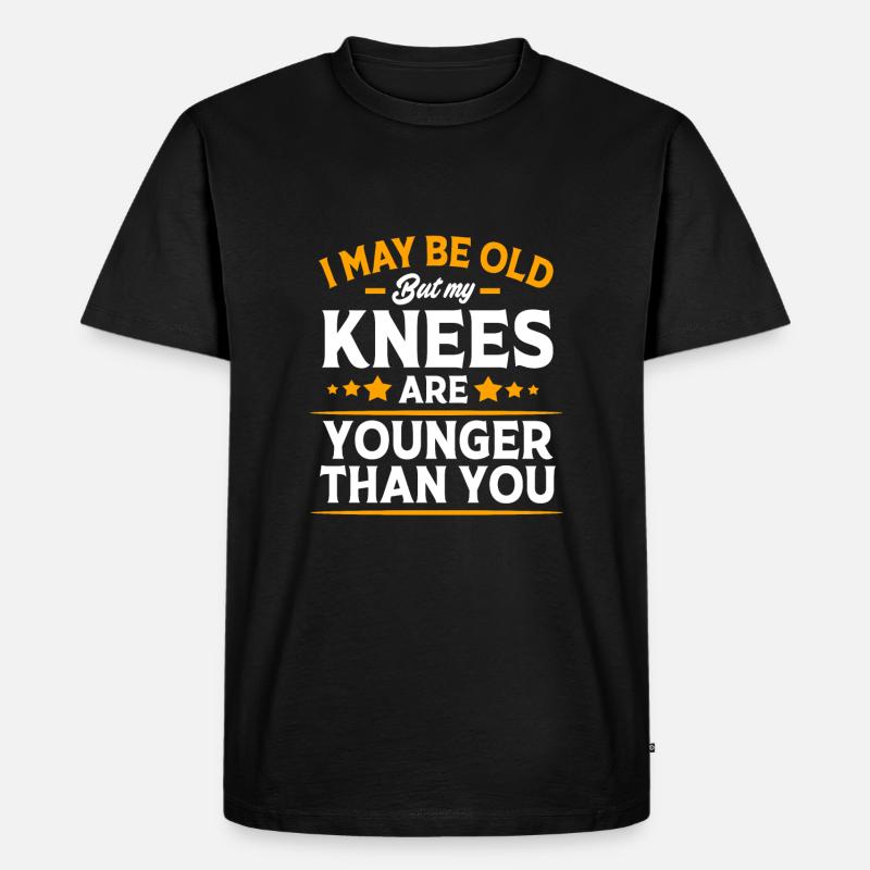 Knie Operation - Männer Premium Bio T-Shirt - Schwarz
