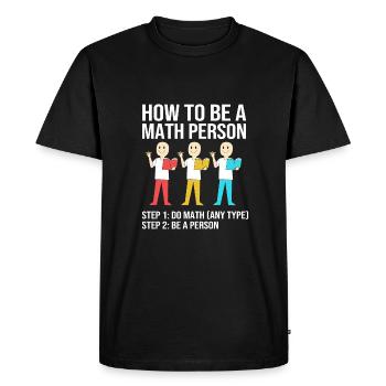 Mathematics - Men's Premium Organic T-Shirt - black - Front - Nico (187cm)