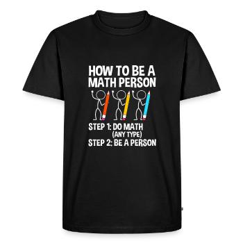 Mathematics - Men's Premium Organic T-Shirt - black - Front - Nico (187cm)