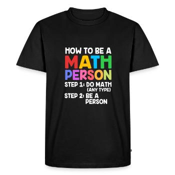 Mathematics - Men's Premium Organic T-Shirt - black - Front - Nico (187cm)
