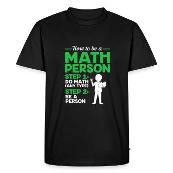 Mathematics - Men's Premium Organic T-Shirt - black - Front - Nico (187cm)