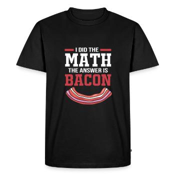 Mathematics - Men's Premium Organic T-Shirt - black - Front - Nico (187cm)