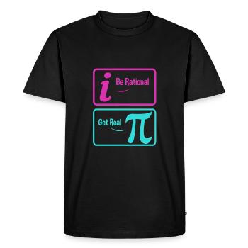Mathematics - Men's Premium Organic T-Shirt - black - Front - Nico (187cm)