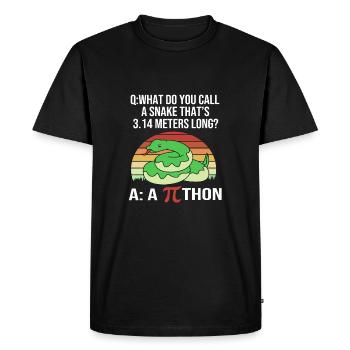 Mathematics - Men's Premium Organic T-Shirt - black - Front - Nico (187cm)