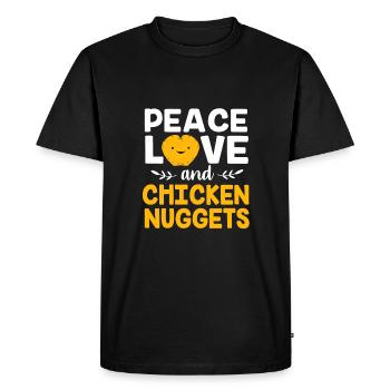 Nuggets de poulet - T-shirt Premium bio Homme - noir - Devant - Nico (187cm)