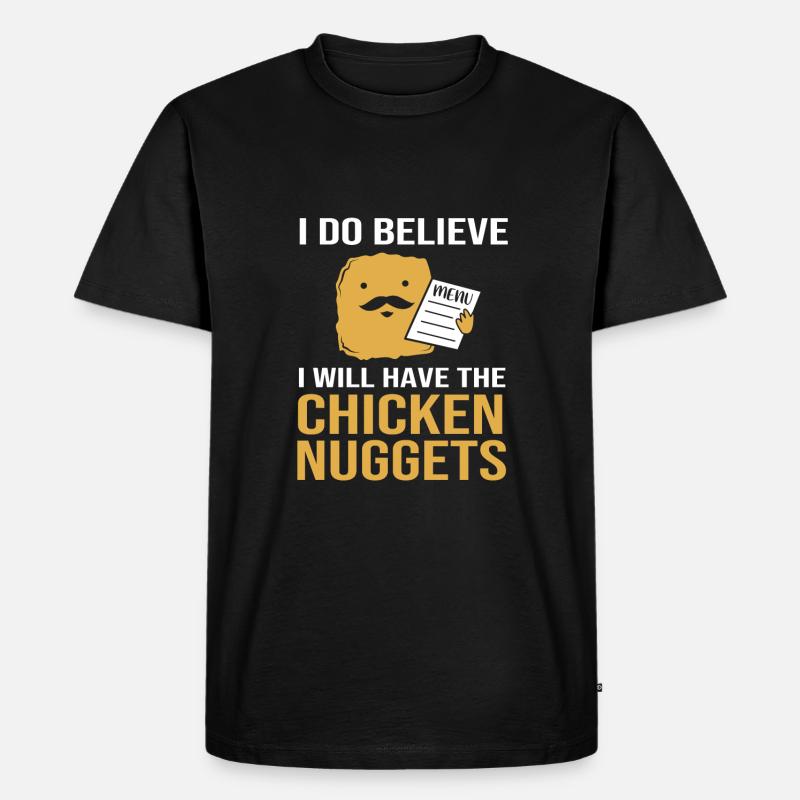 Chicken Nuggets - Männer Premium Bio T-Shirt - Schwarz