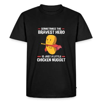 Nuggets de poulet - T-shirt Premium bio Homme - noir - Devant - Nico (187cm)