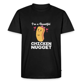 Nuggets de poulet - T-shirt Premium bio Homme - noir - Devant - Nico (187cm)