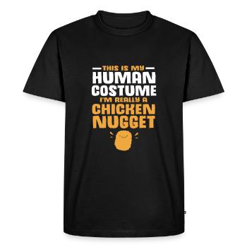 Nuggets de poulet - T-shirt Premium bio Homme - noir - Devant - Nico (187cm)