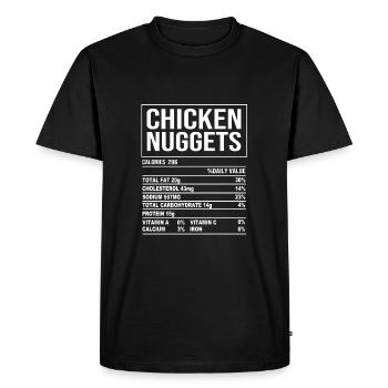 Nuggets de poulet - T-shirt Premium bio Homme - noir - Devant - Nico (187cm)