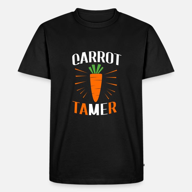 Karotte Gemüse - Männer Premium Bio T-Shirt - Schwarz
