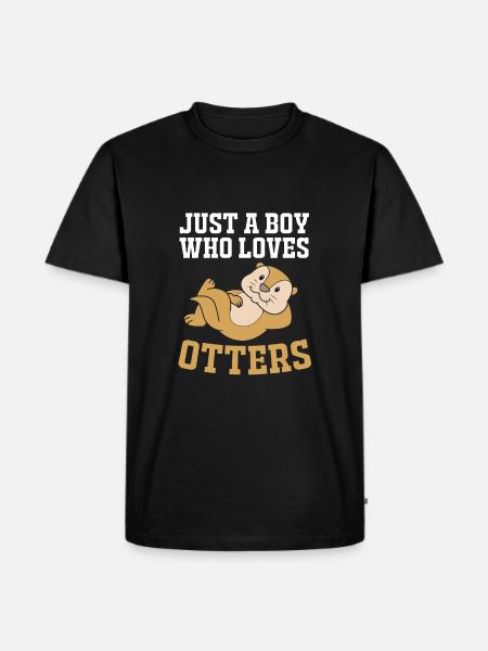 Otter - Men's Premium Organic T-Shirt - black