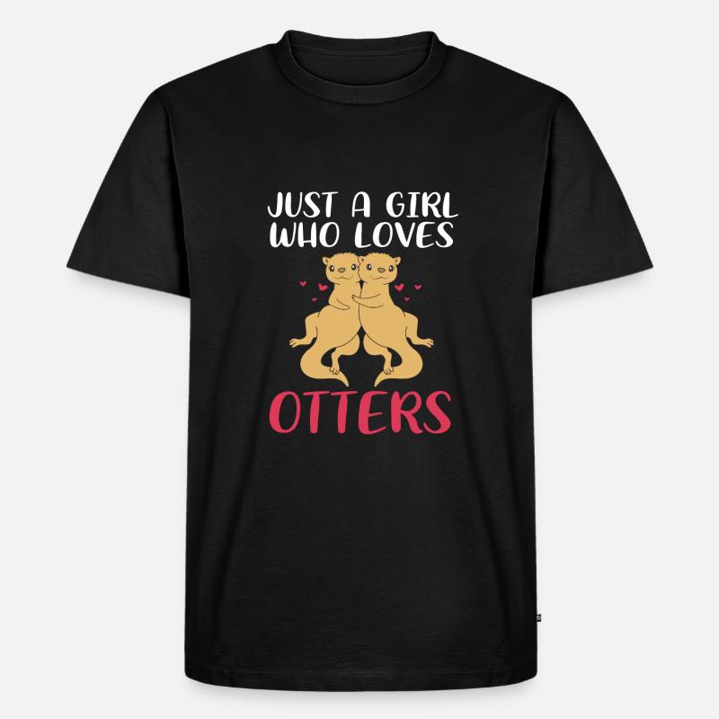 Otter - Männer Premium Bio T-Shirt - Schwarz