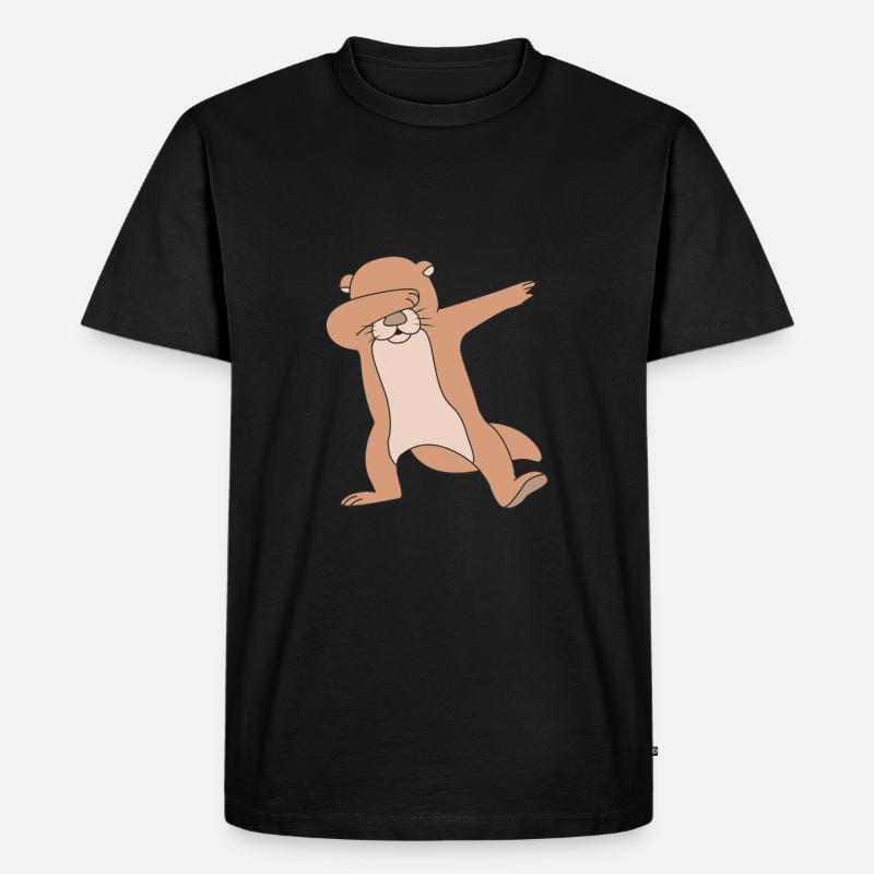 Otter - Männer Premium Bio T-Shirt - Schwarz