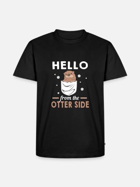 Otter - Men's Premium Organic T-Shirt - black