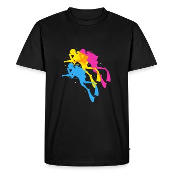 Dive - Men's Premium Organic T-Shirt - black - Front - Nico (187cm)
