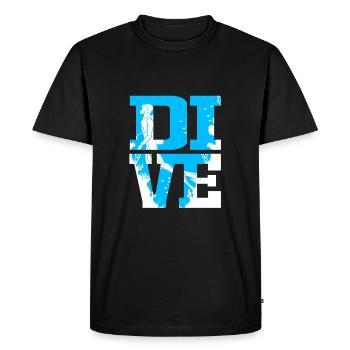 Dive - Men's Premium Organic T-Shirt - black - Front - Nico (187cm)