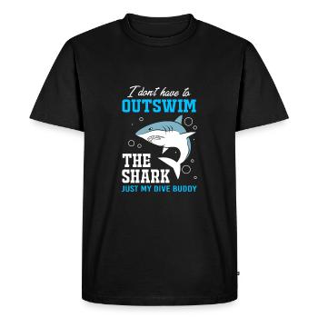 Dive - Men's Premium Organic T-Shirt - black - Front - Nico (187cm)