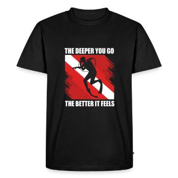 Dive - Men's Premium Organic T-Shirt - black - Front - Nico (187cm)