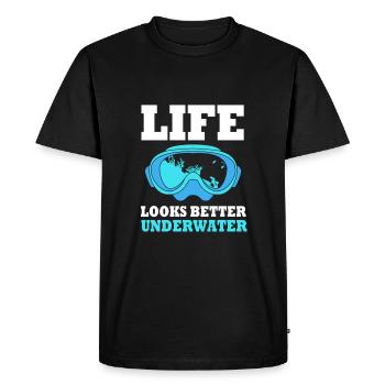 Dive - Men's Premium Organic T-Shirt - black - Front - Nico (187cm)