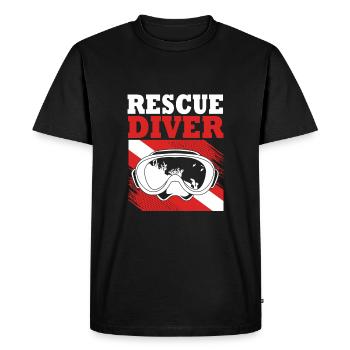 Dive - Men's Premium Organic T-Shirt - black - Front - Nico (187cm)