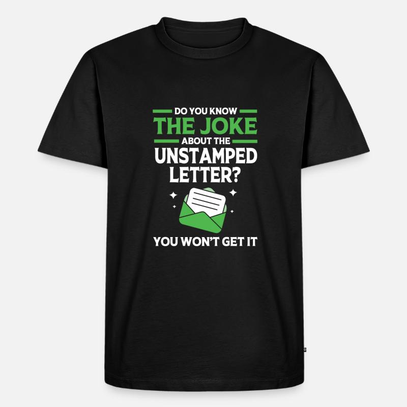 Postbote - Männer Premium Bio T-Shirt - Schwarz