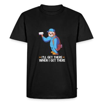 Facteur - T-shirt Premium bio Homme - noir - Devant - Nico (187cm)