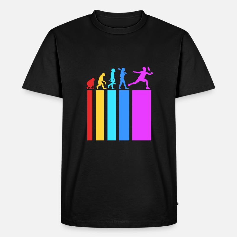 Badminton - Männer Premium Bio T-Shirt - Schwarz