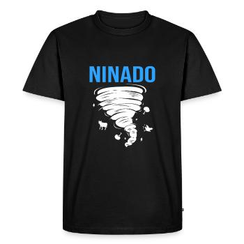 Tornado Birthday Fête d’anniversaire des enfants - T-shirt Premium bio Homme - noir - Devant - Nico (187cm)