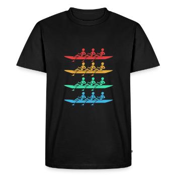 Rowing Team Rowing Rowing Rowing Boat Rowers - Men's Premium Organic T-Shirt - black - Front - Nico (187cm)