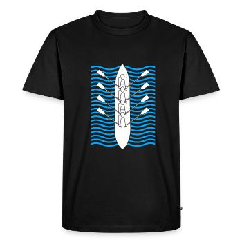 Rowing Team Rowing Rowing Rowing Boat Rowers - Men's Premium Organic T-Shirt - black - Front - Nico (187cm)
