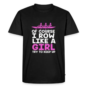 Équipe d’aviron Aviron Aviron Rameur - T-shirt Premium bio Homme - noir - Devant - Nico (187cm)