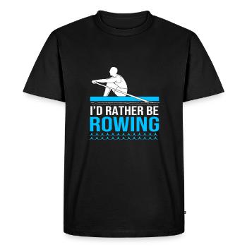 Rowing Team Rowing Rowing Rowing Boat Rowers - Men's Premium Organic T-Shirt - black - Front - Nico (187cm)