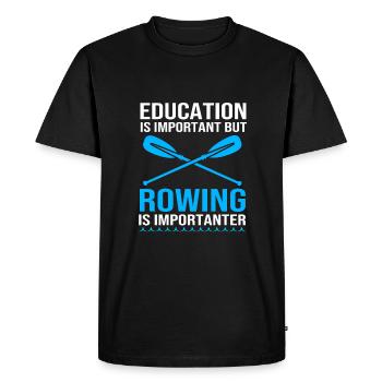 Rowing Team Rowing Rowing Rowing Boat Rowers - Men's Premium Organic T-Shirt - black - Front - Nico (187cm)