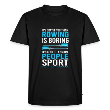 Rowing Team Rowing Rowing Rowing Boat Rowers - Men's Premium Organic T-Shirt - black - Front - Nico (187cm)