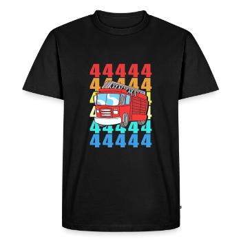 Fire engine children's birthday party - Men's Premium Organic T-Shirt - black - Front - Nico (187cm)