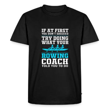 Rowing Team Rowing Rowing Rowing Boat Rowers - Men's Premium Organic T-Shirt - black - Front - Nico (187cm)
